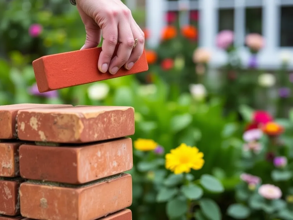 Jak zroić murek z czerwonej cegły w ogrodzie?
