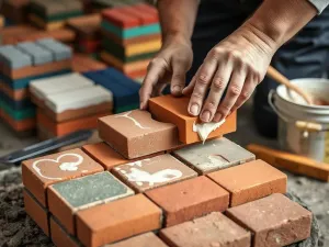 Układanie cegły dekoracyjnej z fugą – cena robocizny